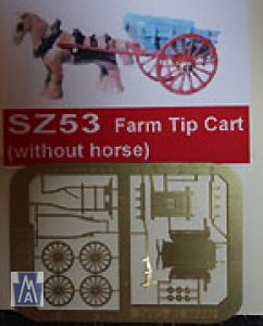 90053 Z Farm Tip Cart, Farmwagen, Bausatz, Messing