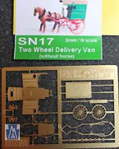 96704 N, 2 Wheel Delivery Van, Kit, Brass, without horse