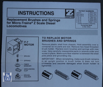 98800071 Springs/Brushes F7 (140002)