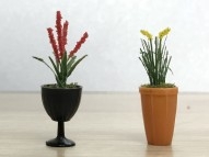 95568 O Assorted Potted Flower Plants 2, Sortiment blühender Topfpflanzen 2