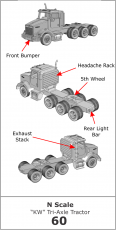 60 N (KW) Tri-Axle Tractor, Bausatz