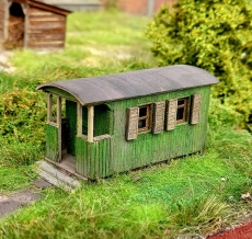 98525 HO Gartenlaube / Garden cottage - old wagon, Kit