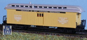 30075 RTR Nn3 Baggage Car gelb D&RGW