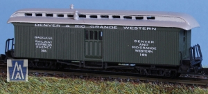 30080 RTR Spur Nn3 Baggage Car grün D&RGW