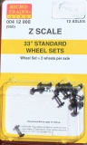 00412000 Z 33 Diameter Standard Wheel Set Black (12) (950)