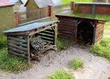 98512, 2x Wooden shed 1:87 Kit