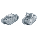 499 45 015 Artillery Tank & Supply vehicle 2pk, unbemalt