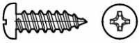Screw 2 /Fillister-head sheet metal screws thread 2.2 x 6.5, St